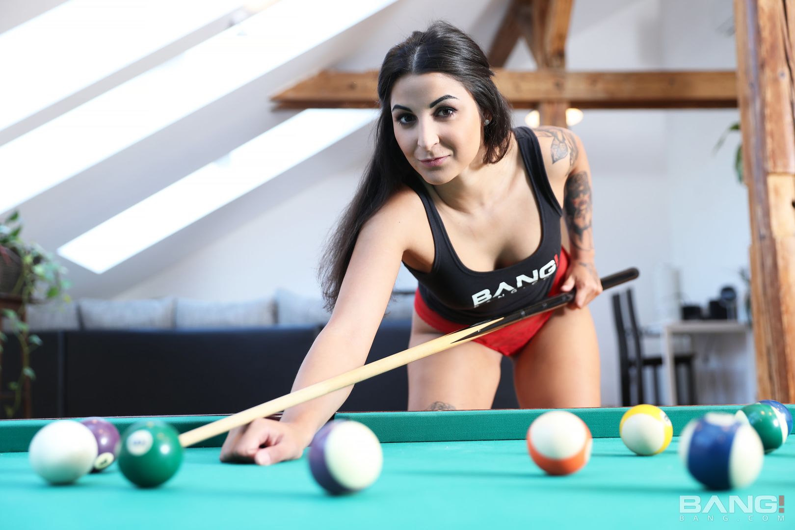 Stacy Sommers Gets Her Pussy And Ass Stuffed On A Pool Table!