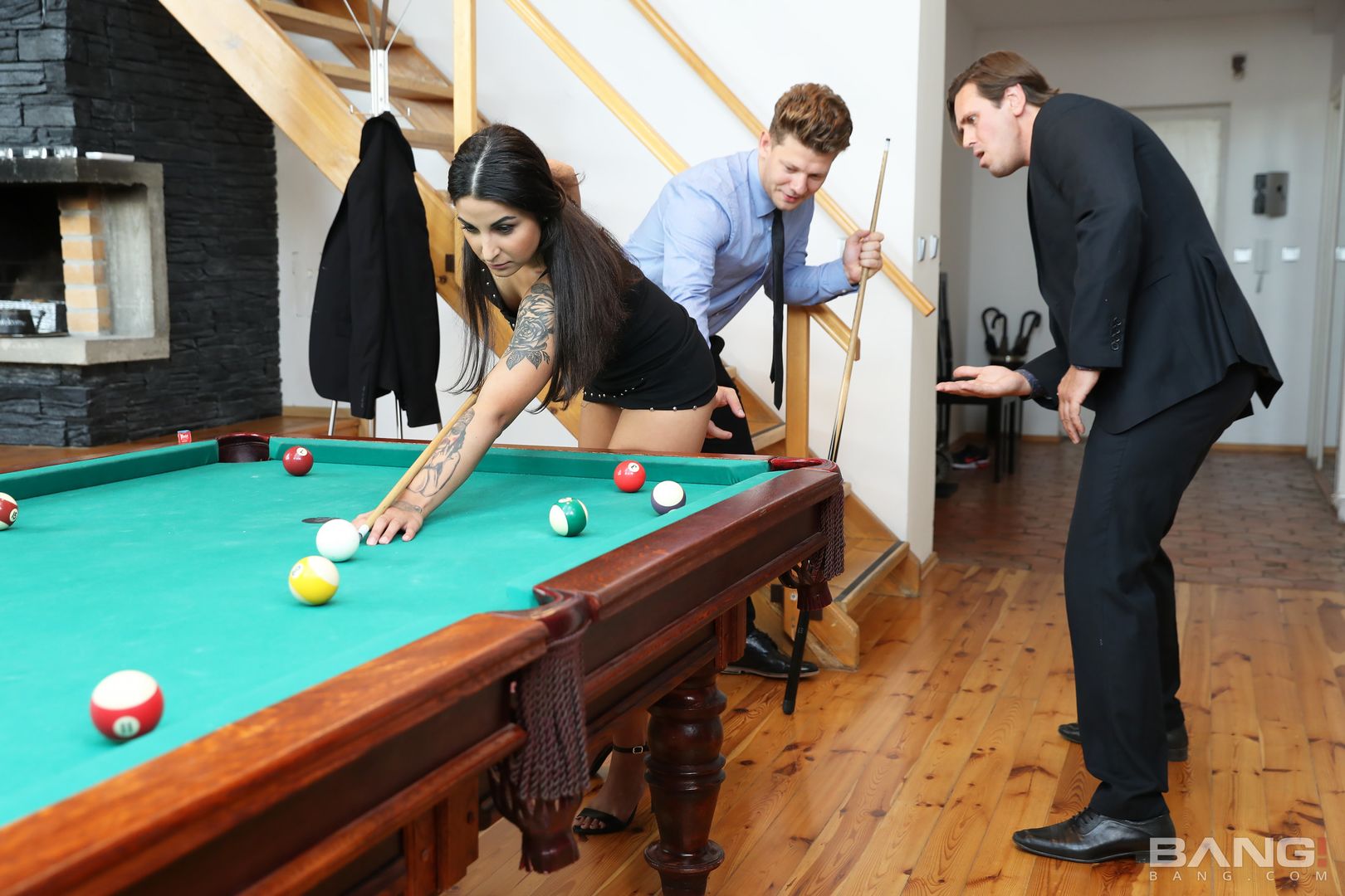 Stacy Sommers Gets Her Pussy And Ass Stuffed On A Pool Table!