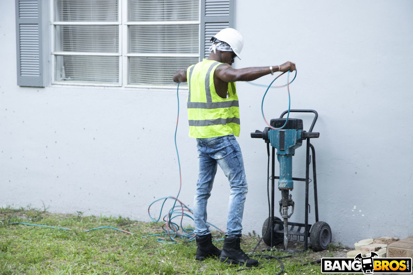 Rose Monroe Bangs Construction Worker