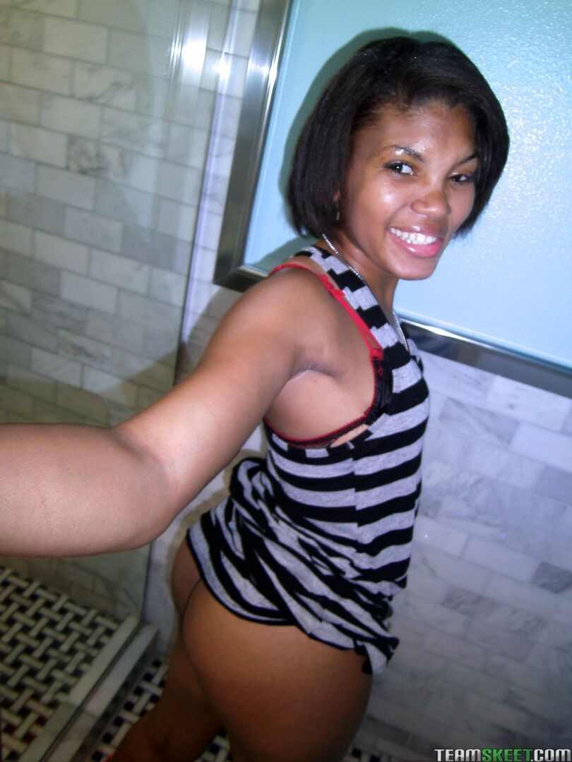 Cum Guzzling Ebony Teen