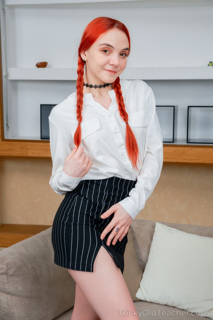 Ginger chick seduces her college teacher