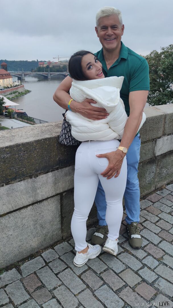 Big Booty Italian Cutie Watering in the Rain! - Part 2