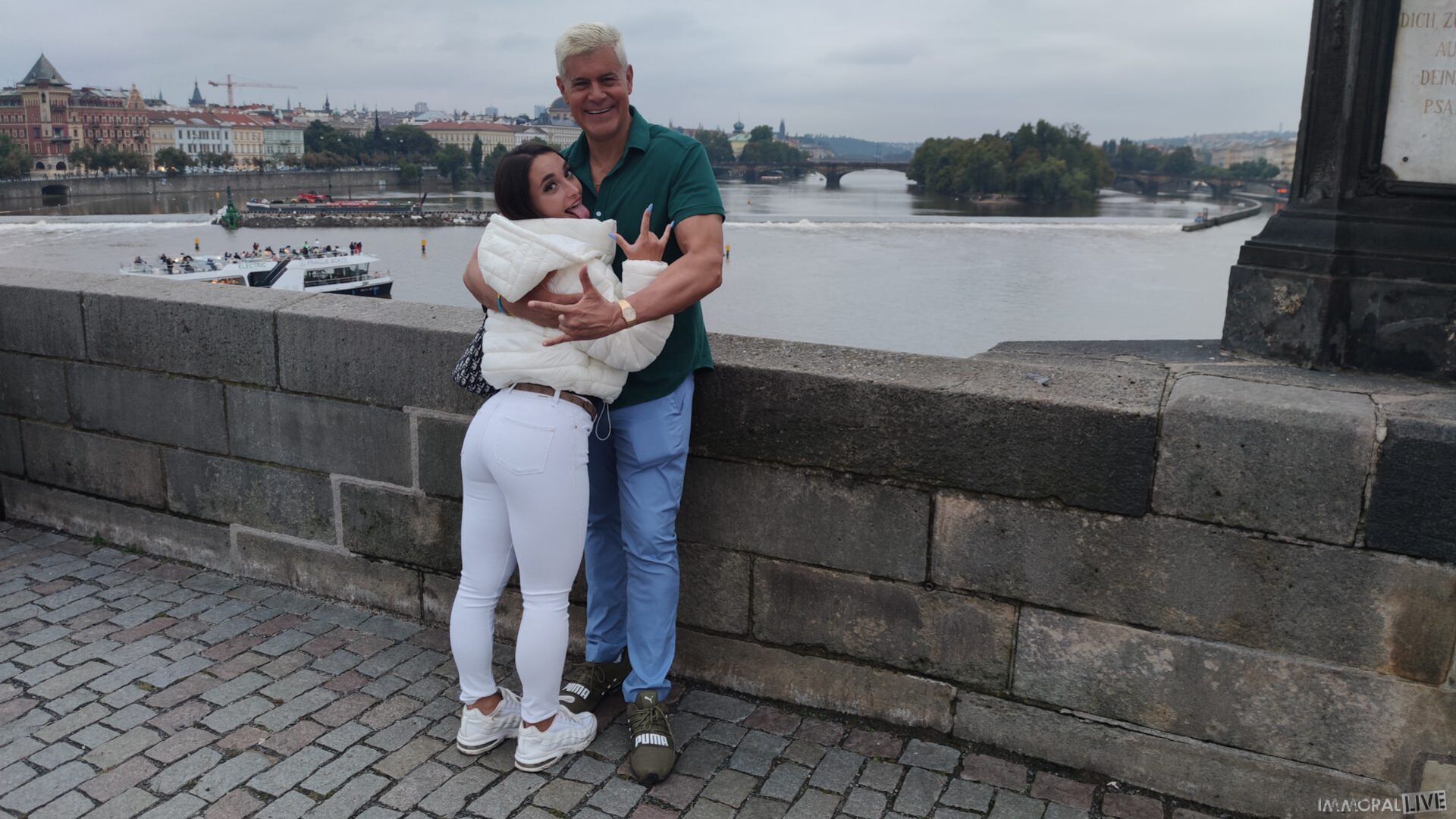 Big Booty Italian Cutie Watering in the Rain! - Part 2