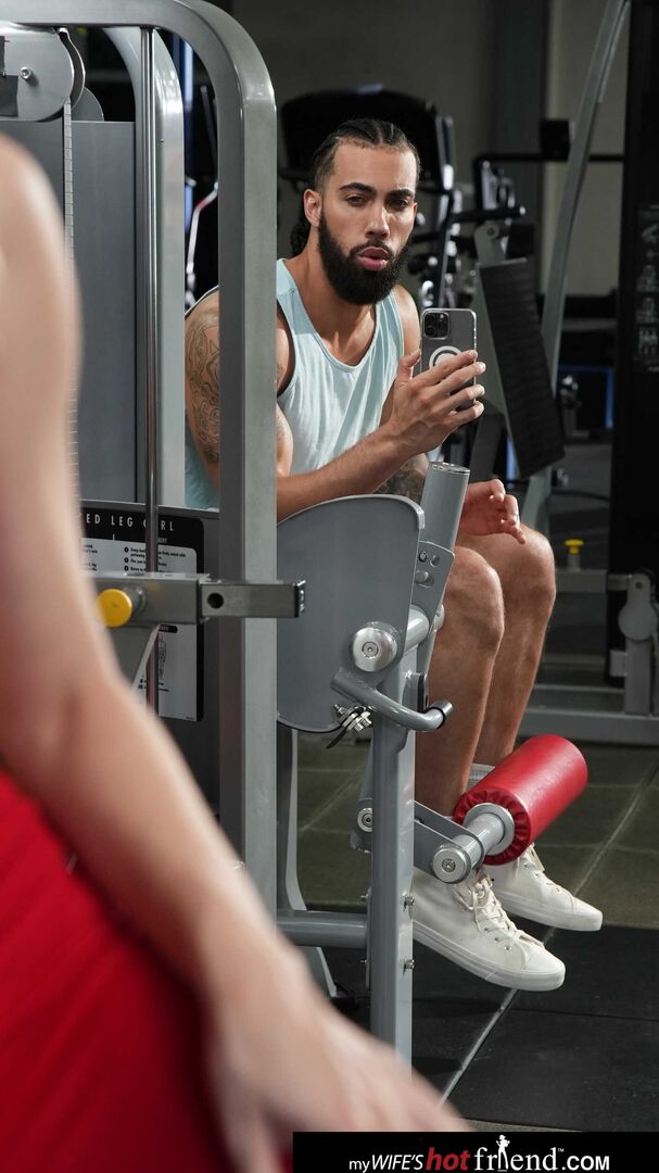 Petite blonde Anya Olsen works out on some big black cock at they gym