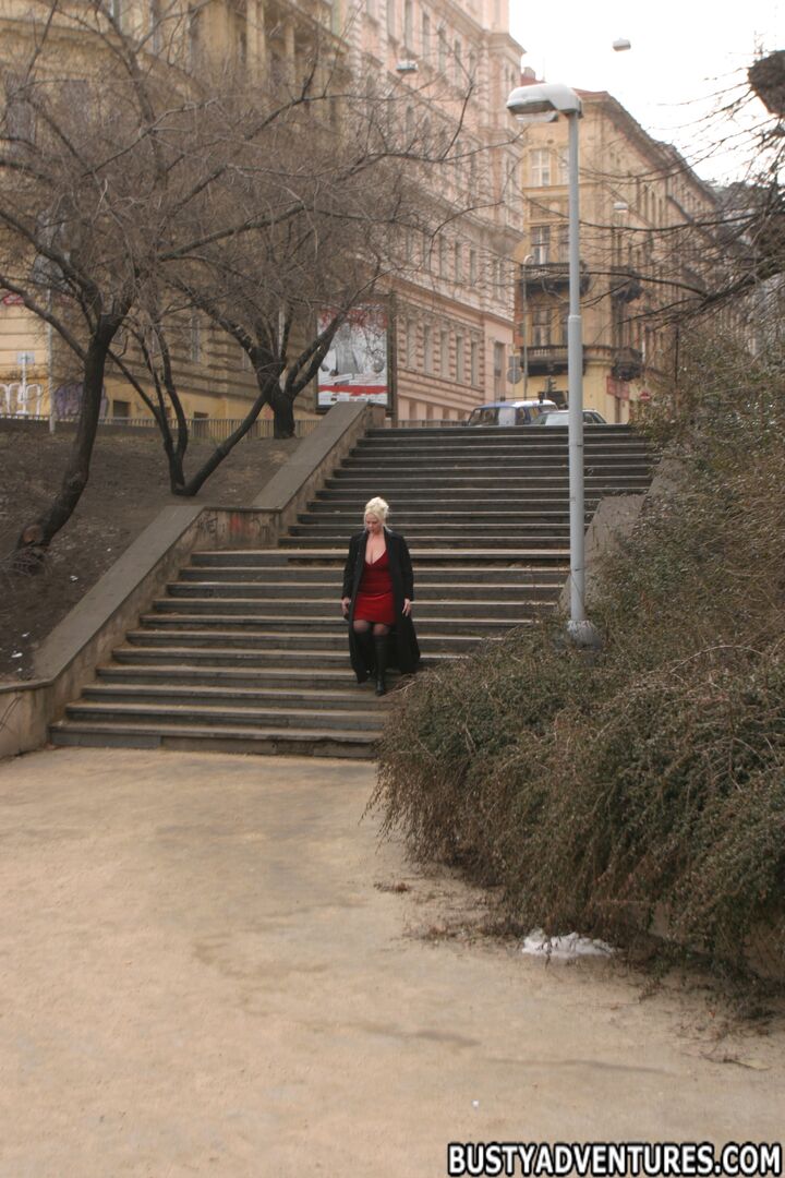 European Blonde with Big Tits Takes It The Ass