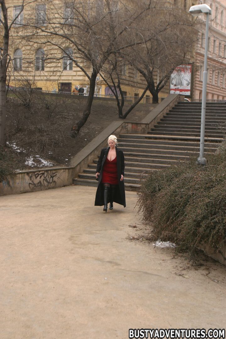 European Blonde with Big Tits Takes It The Ass