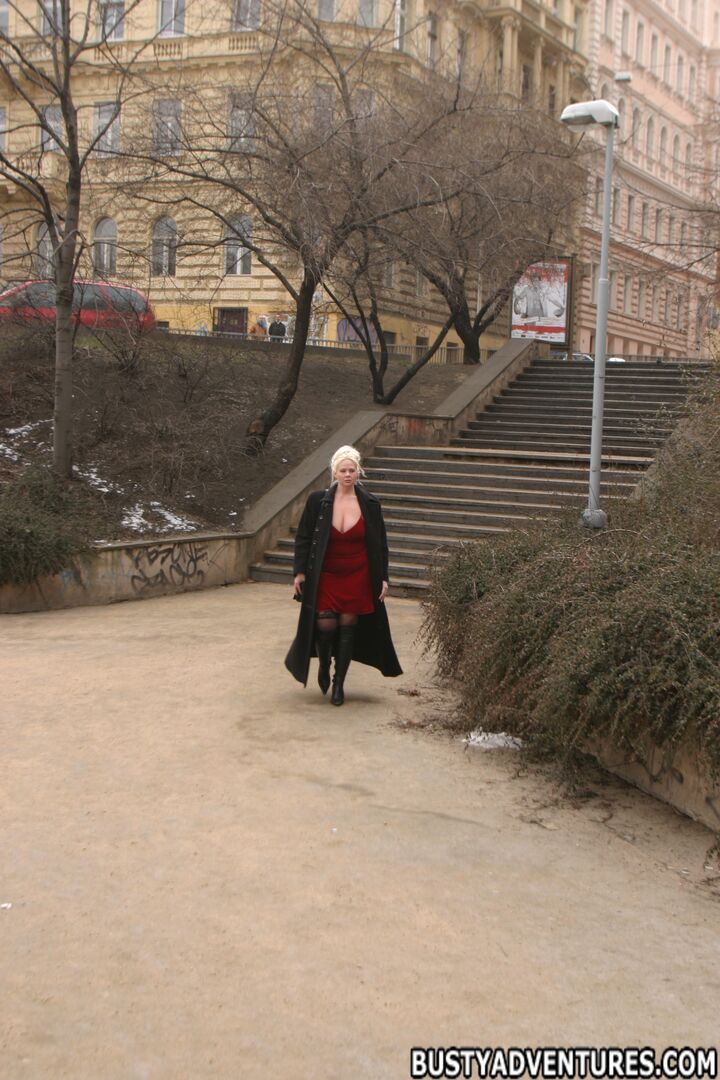 European Blonde with Big Tits Takes It The Ass