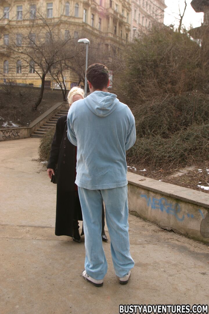 European Blonde with Big Tits Takes It The Ass