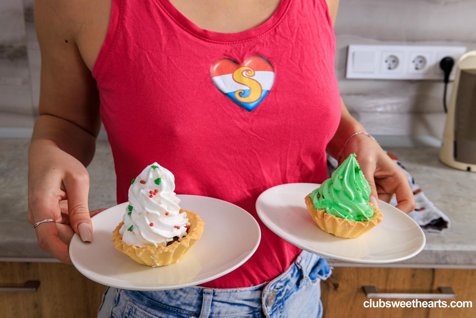 Lesbians eating cupcakes for breakfast