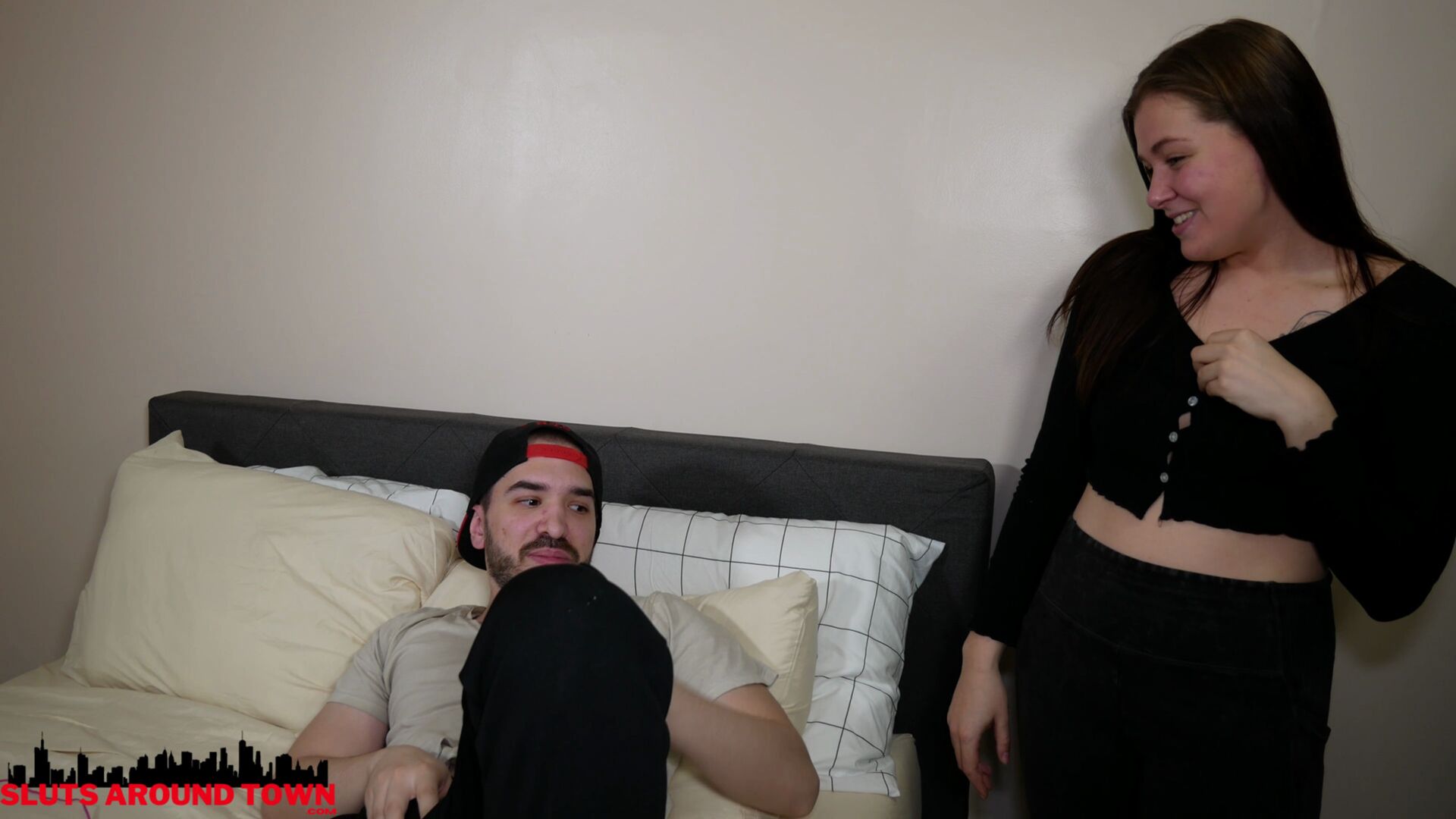 Stepsister Catches Him Jerking His Meat