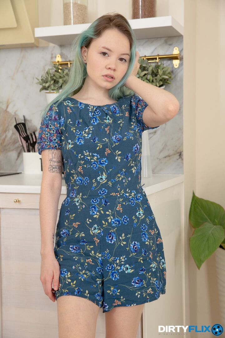 Magic sex with blue-haired teen