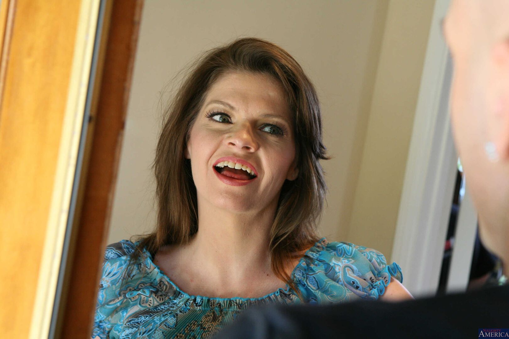 June Summers fucking in the living room with her big tits