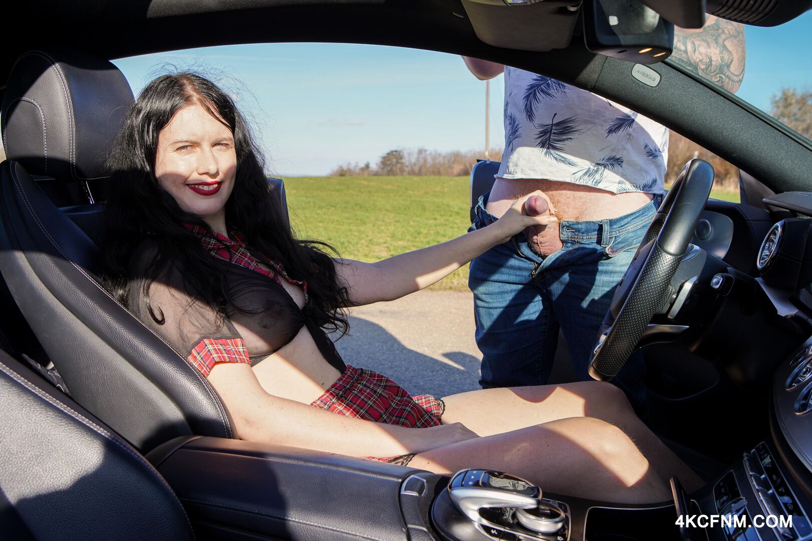 Teasing real stranger at public