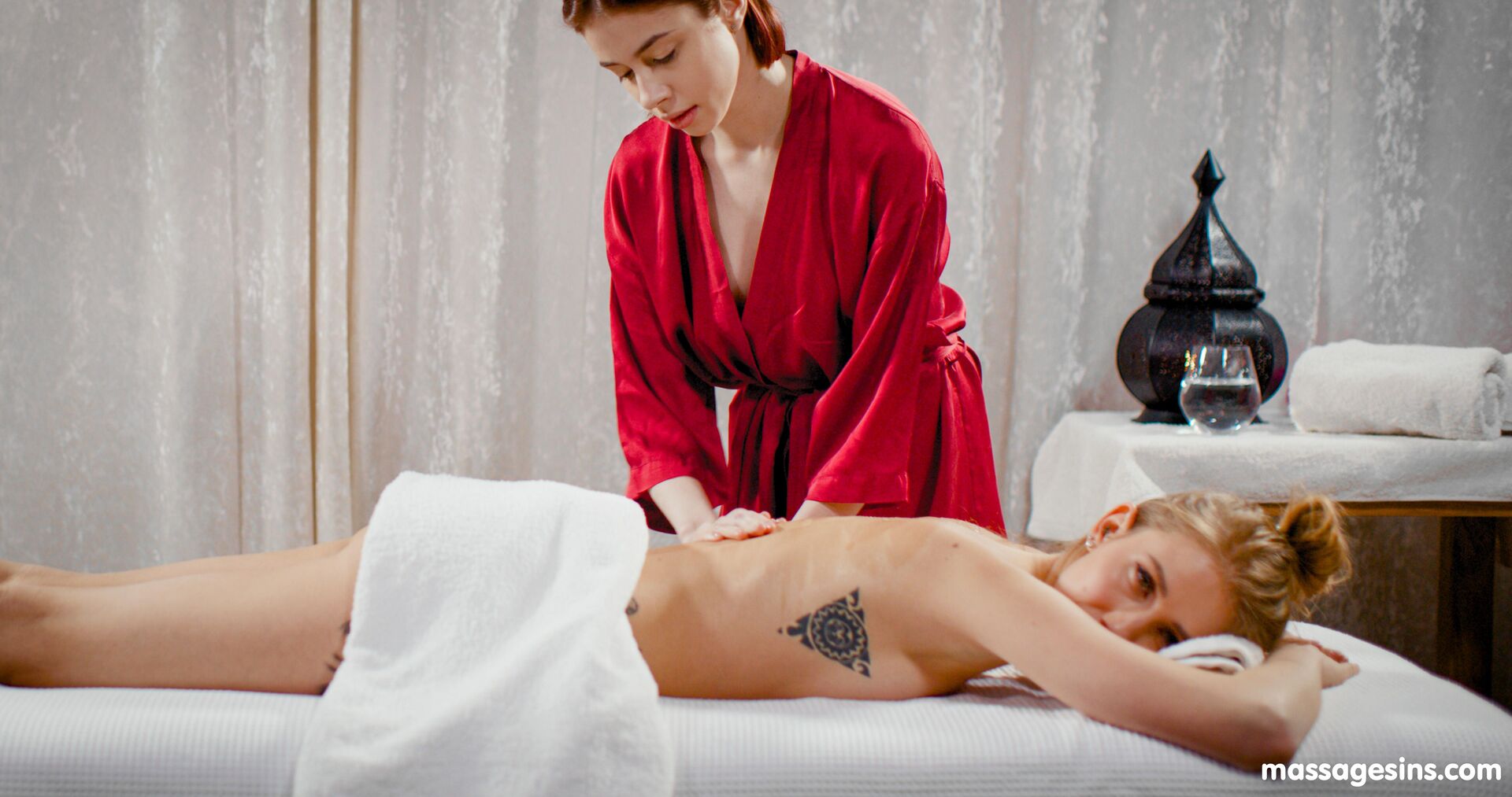 Happy ending lesbian massages