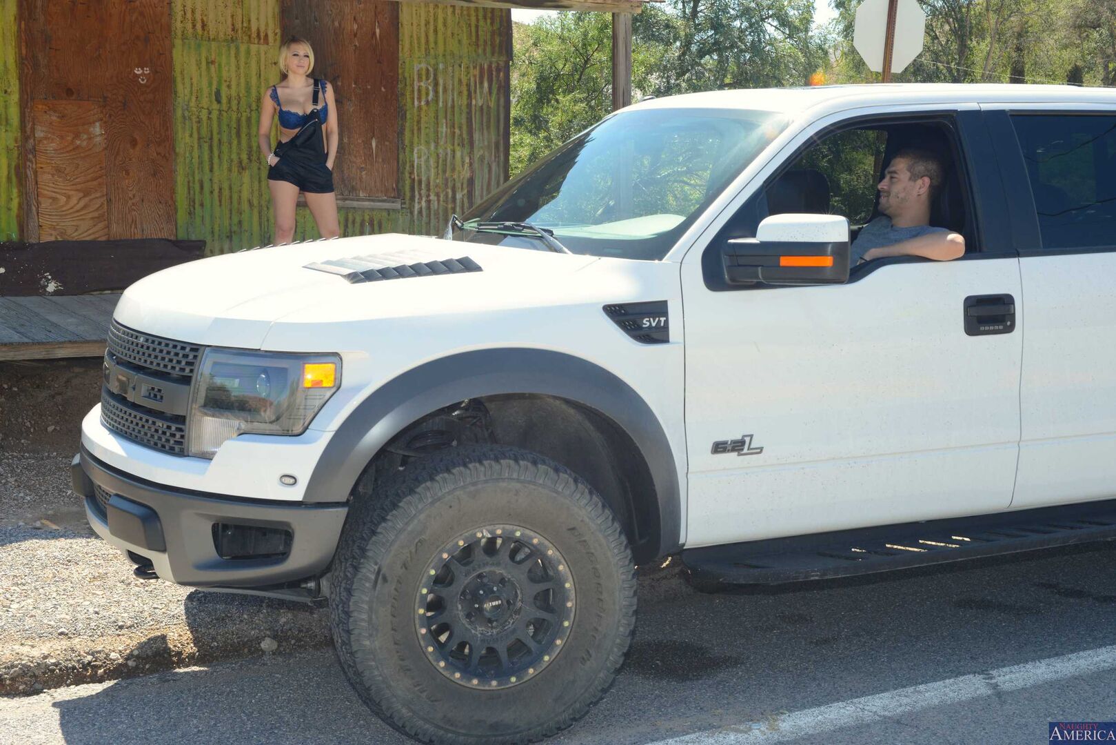 Kagney Linn Karter fucking in the truck with her tits