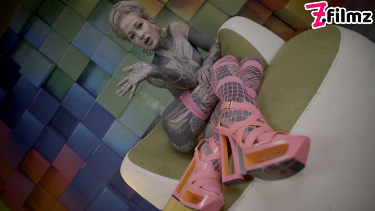 Heavily Tattooed TEEN ANAL Stretching
