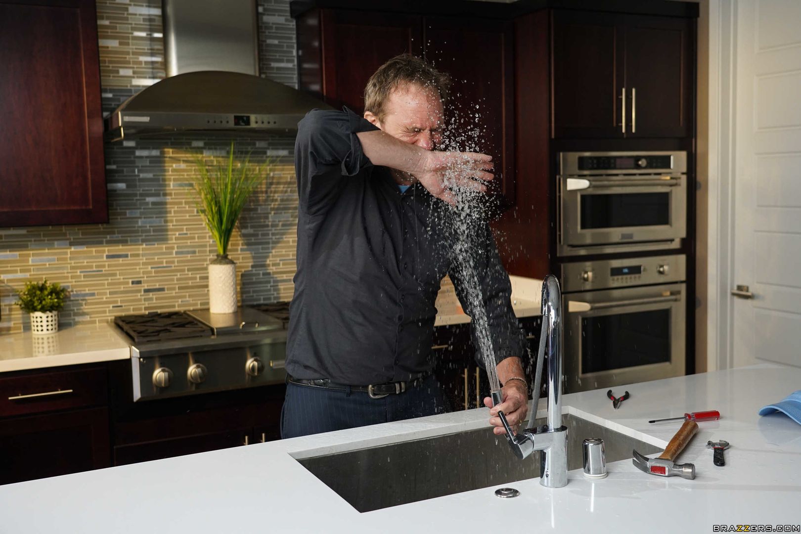Draining The Plumber's Cock