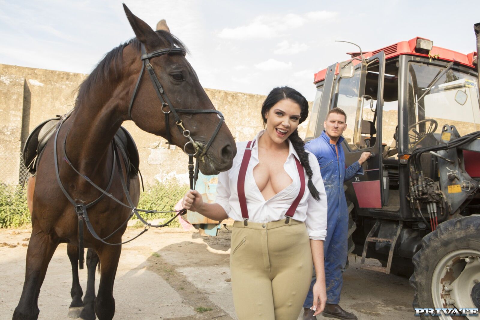 Posh Girl Emma Leigh Takes a Big Farmer’s Cock for a Ride