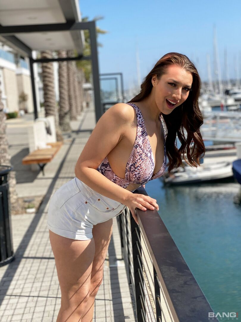 Bella Rolland opens her pussy up wide so you can see it filled with cum