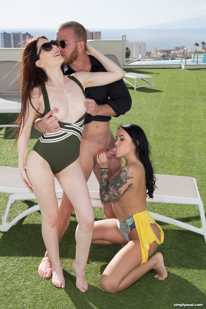 MIA EVANS & NILLA BLACK — ANAL THREESOME FUN