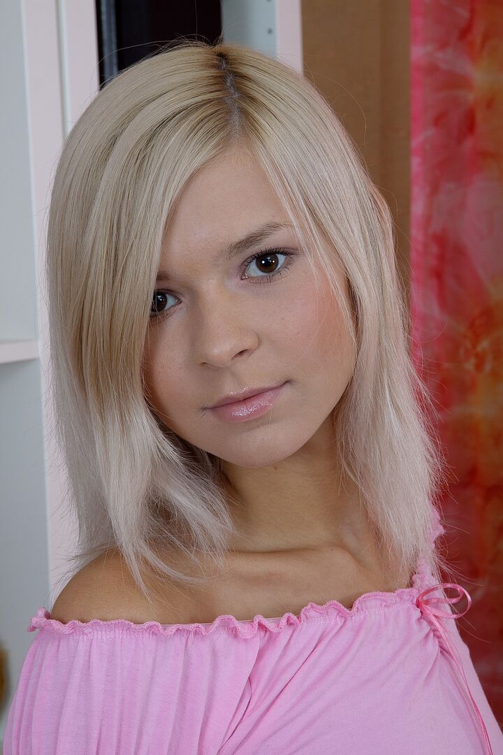 Stunning Blond Teen Shows You Her Pretty Pink Pussy