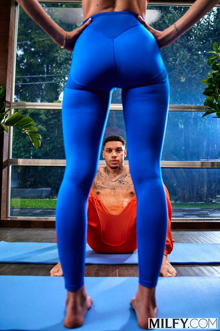 Fit Yoga MILF Rides College Kid's Cock