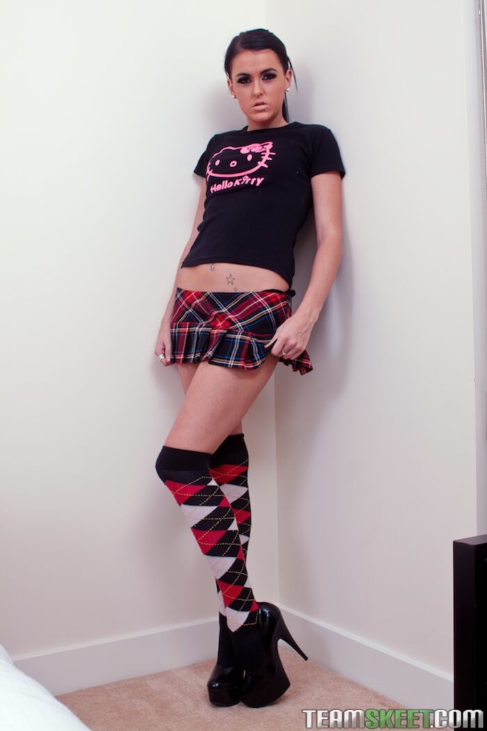 Punk rock schoolgirl