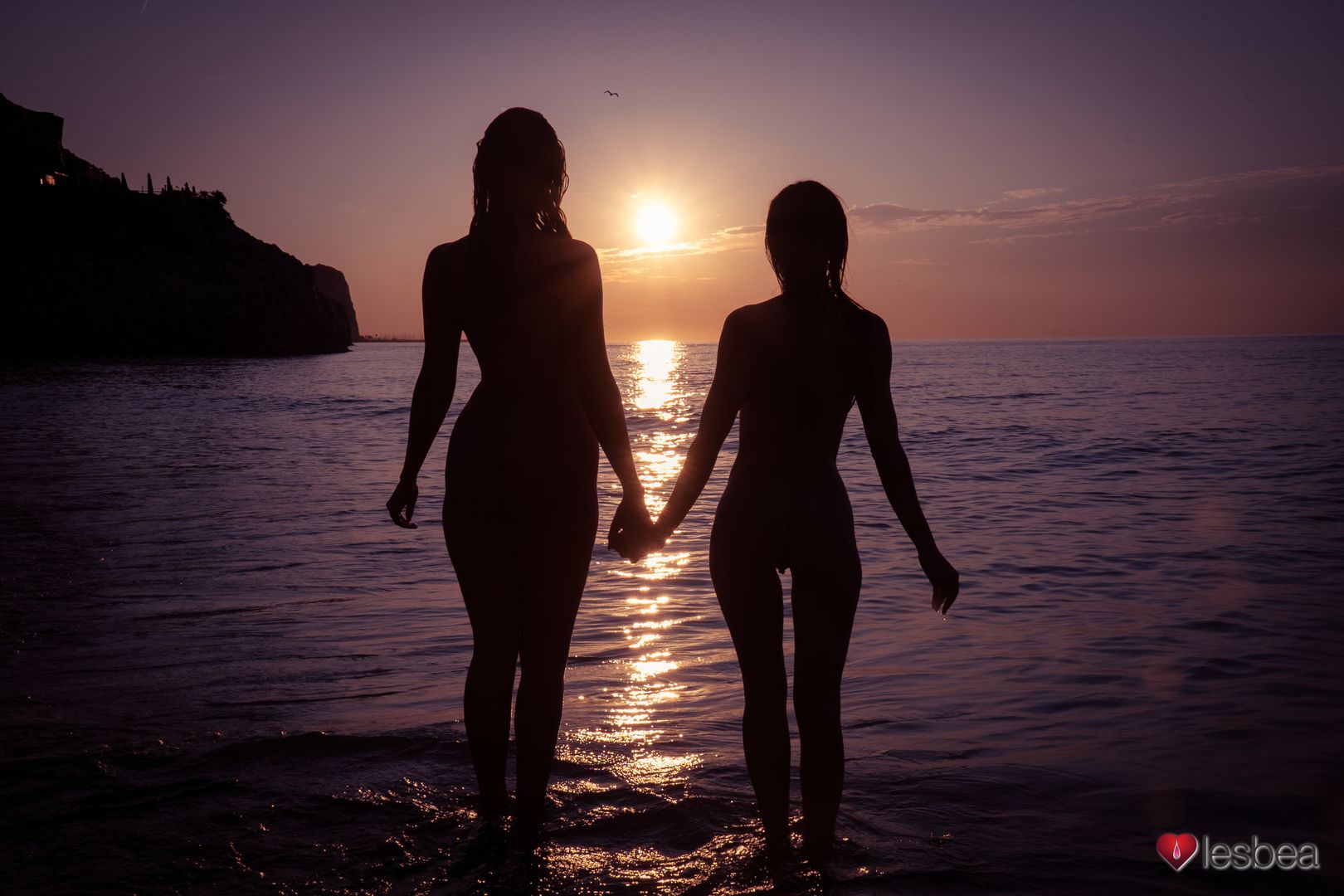 Sea sand and outdoor sex at sunrise