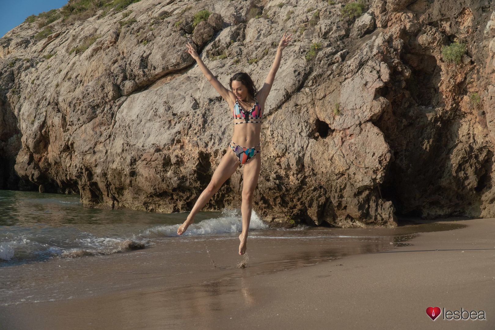 Sea sand and outdoor sex at sunrise