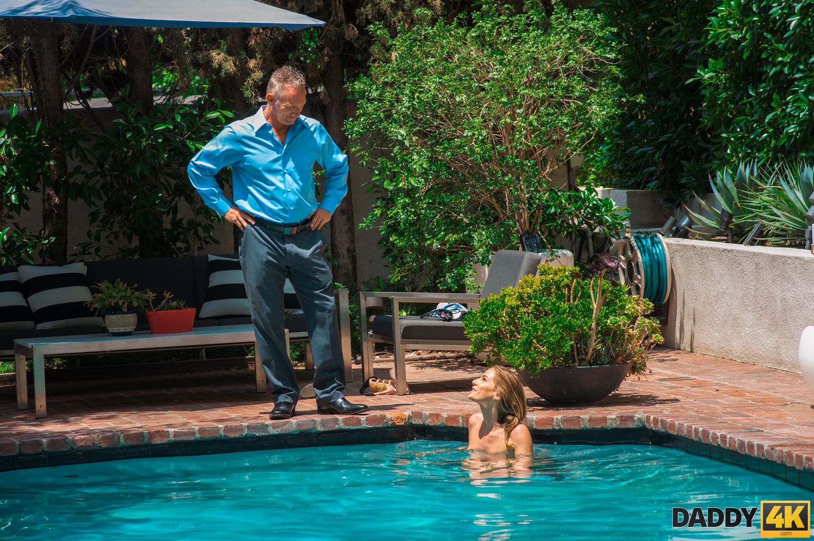 Pool sex with a buffoon’s father