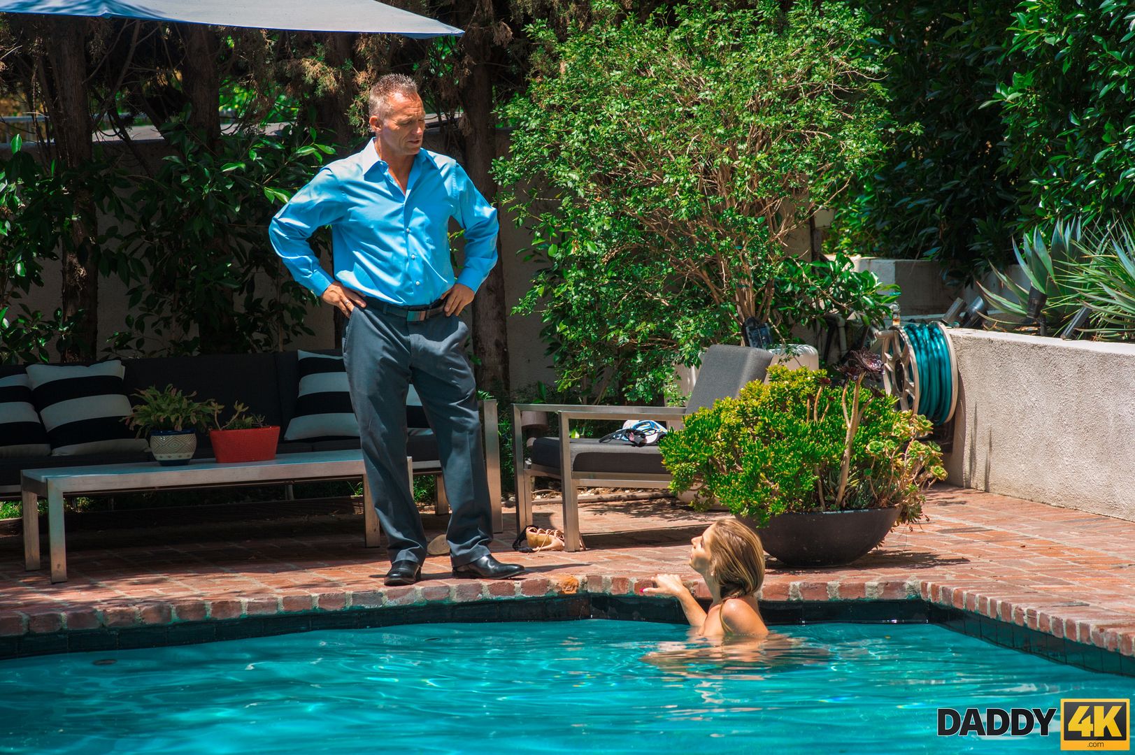 Pool sex with a buffoon’s father