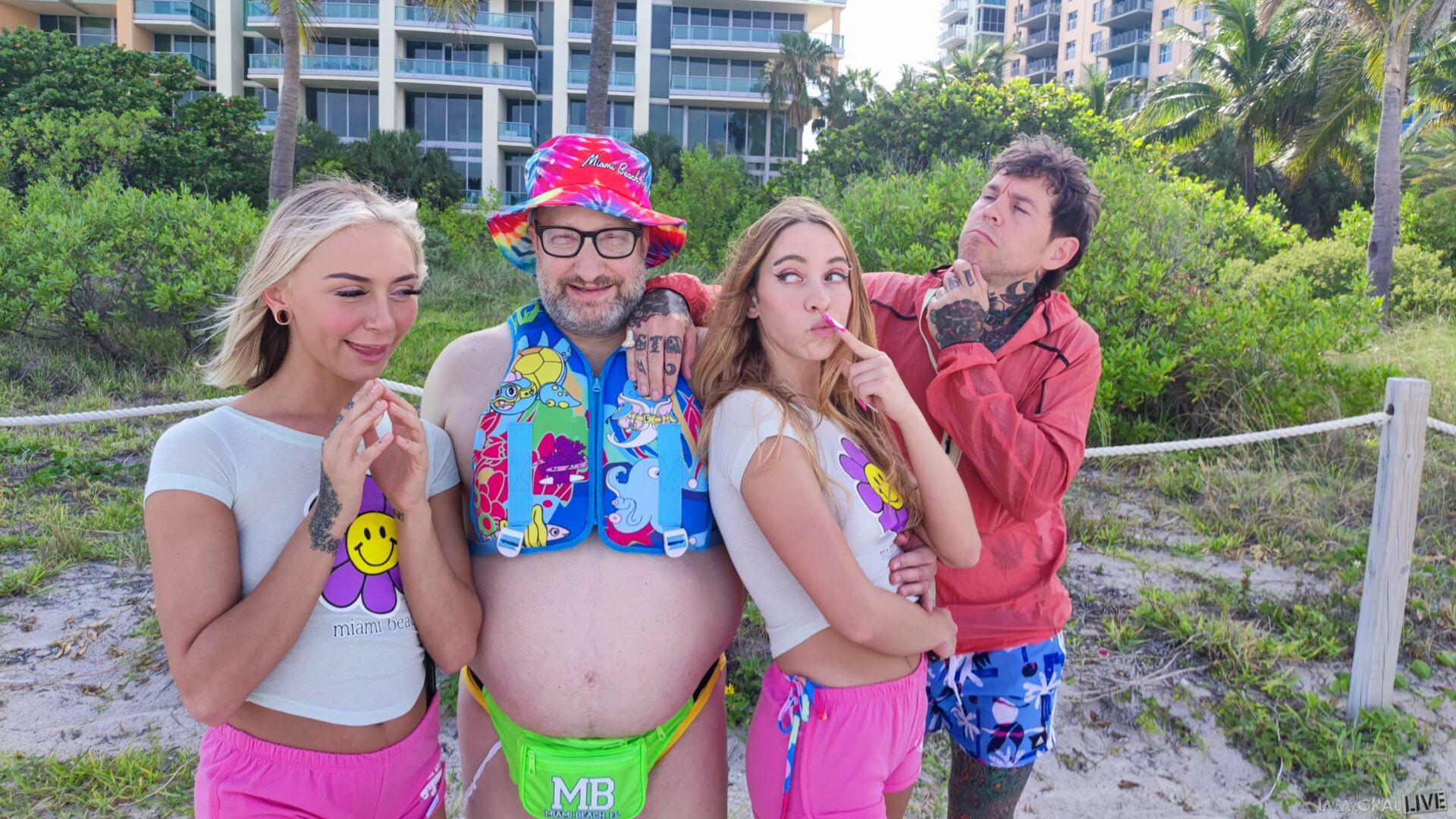 Beach Bunny Blondes Khloe Kapri & Chloe Temple Threesome in Front of Cuckold Sugar Daddy