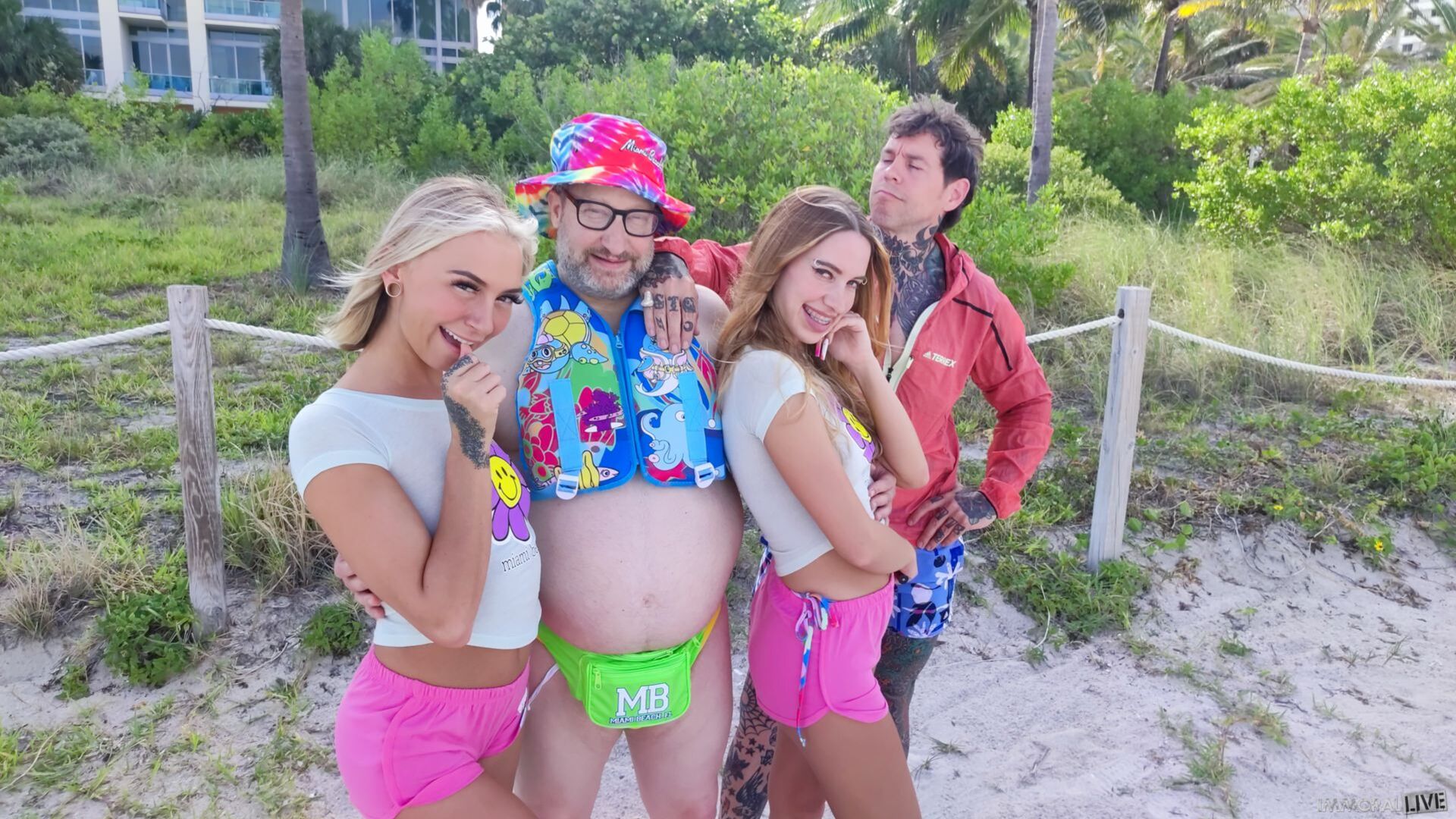 Beach Bunny Blondes Khloe Kapri & Chloe Temple Threesome in Front of Cuckold Sugar Daddy