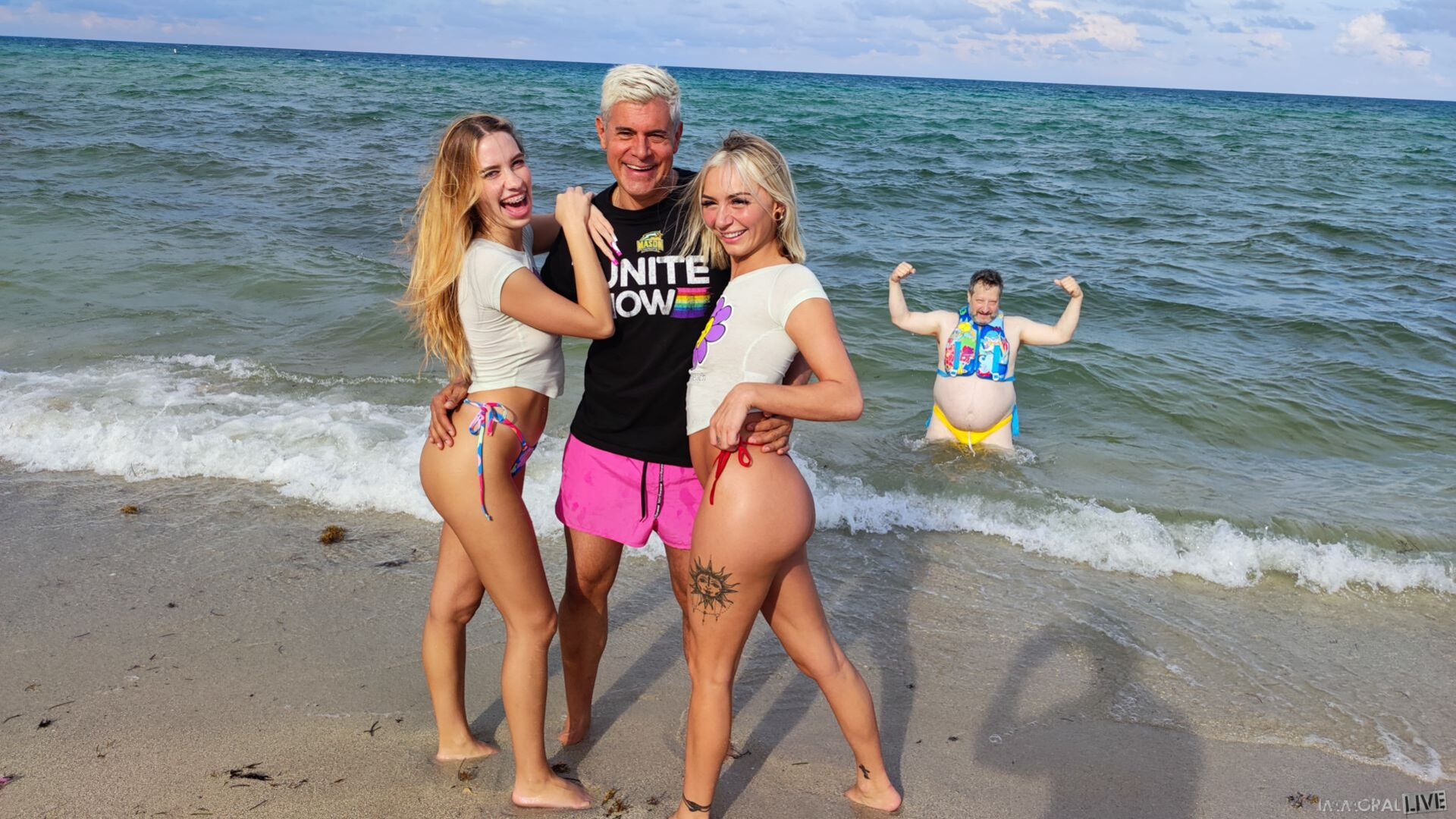Beach Bunny Blondes Khloe Kapri & Chloe Temple Threesome in Front of Cuckold Sugar Daddy