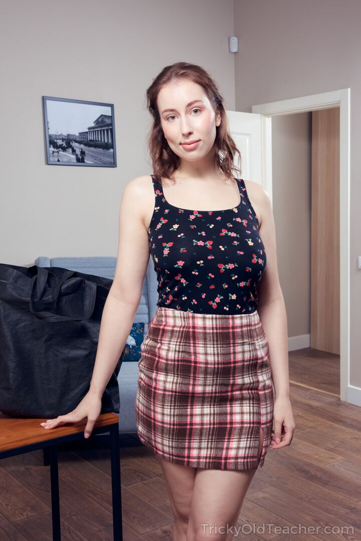 Opening pussy to pass the exam