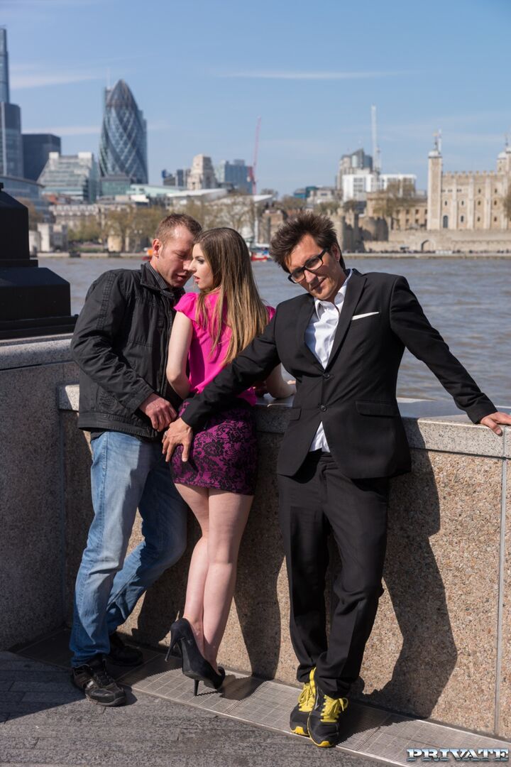 Stella Cox Gets Blasted in her Ass During a Threeway With Two Guys