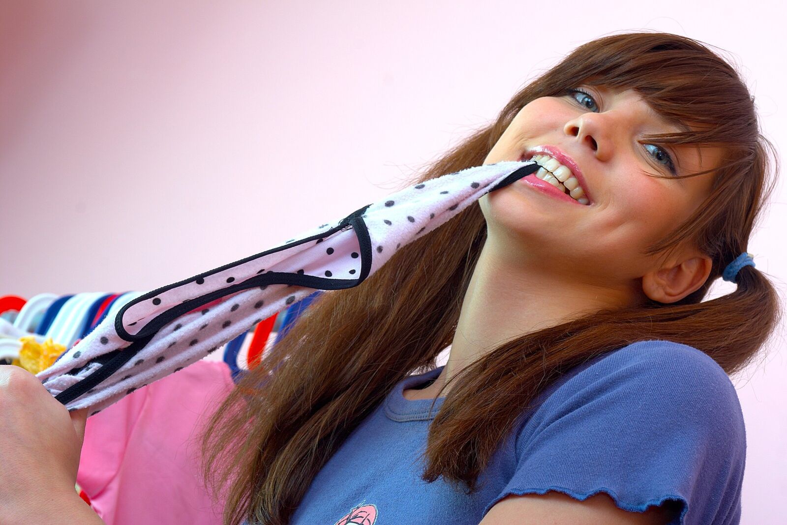 Too Cute Teen Steph Seduces In Cute Pink Fishnets