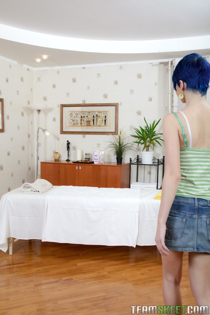 Blue haired nympho
