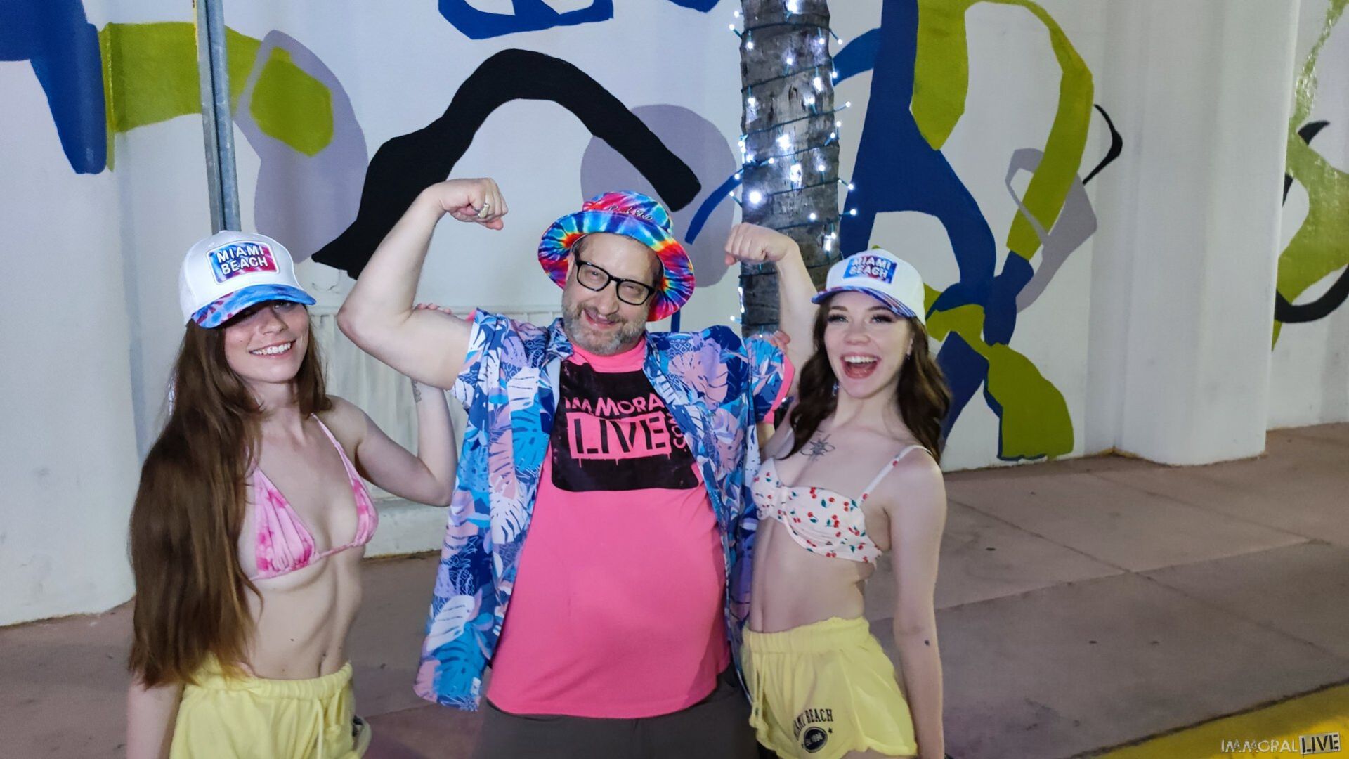Fat Man Dancing in Miami Streets Turns Into Threesome in The Sheets