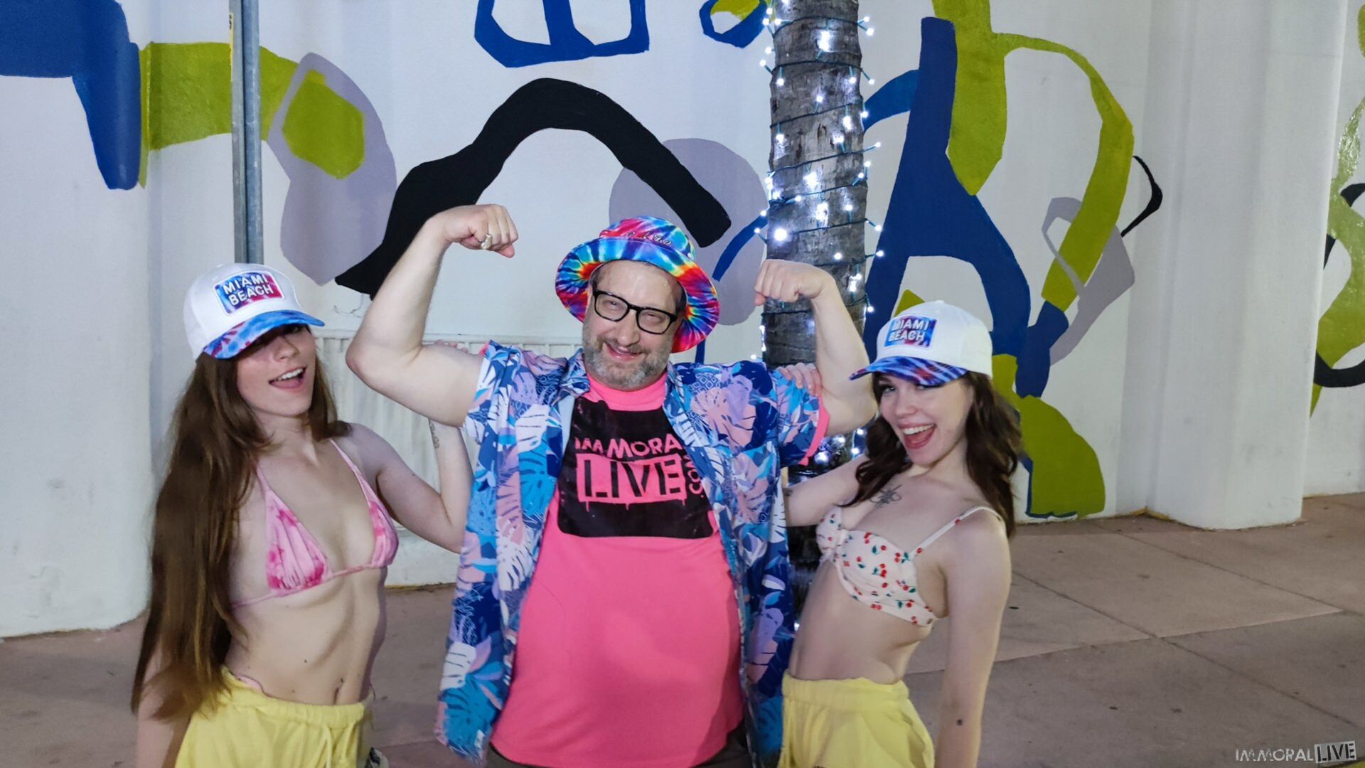 Fat Man Dancing in Miami Streets Turns Into Threesome in The Sheets