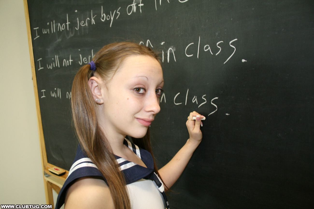Brandi jerking off boys in class