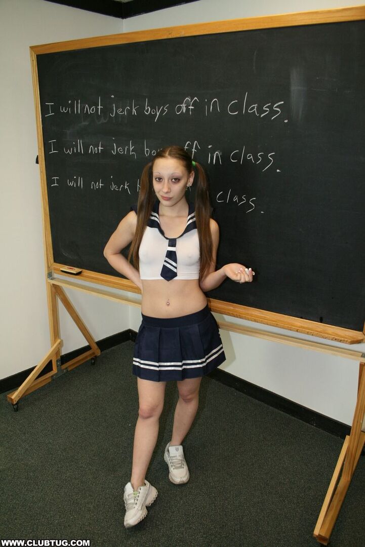 Brandi jerking off boys in class