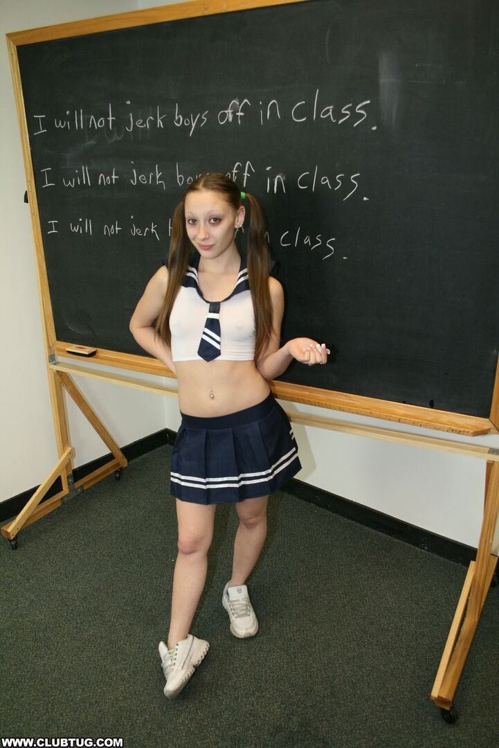 Brandi jerking off boys in class