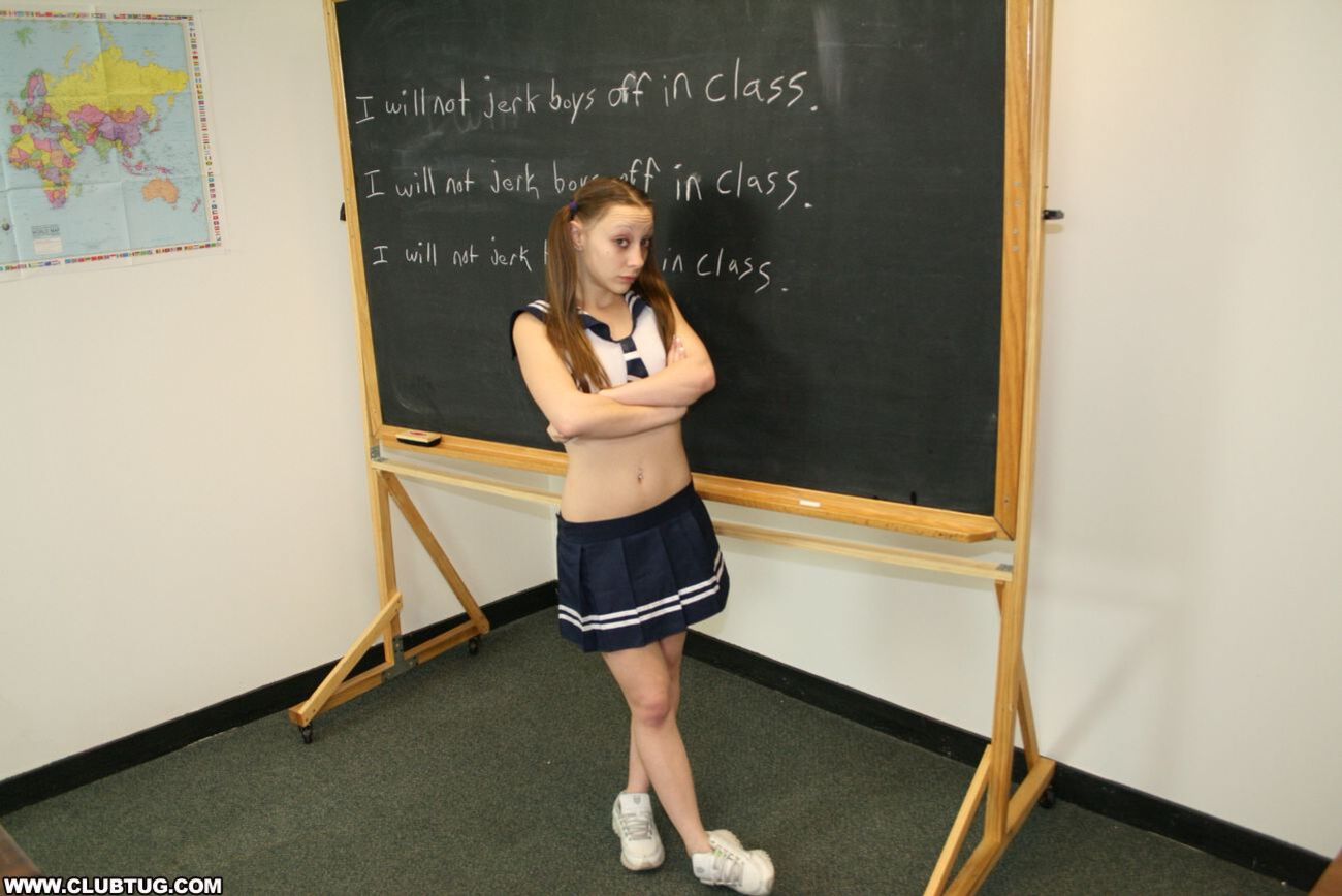 Brandi jerking off boys in class