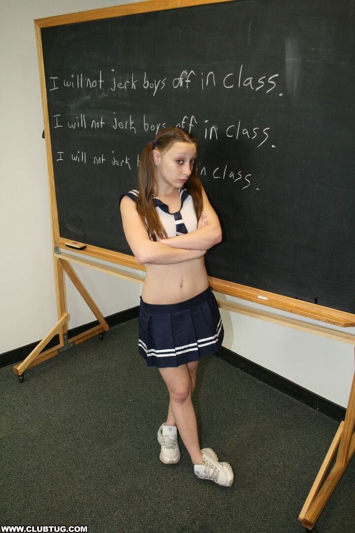 Brandi jerking off boys in class