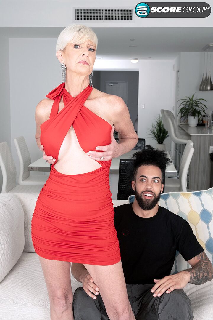 60-YEAR-OLD, BIG-TITTED FOXXXY FUCKS HER SON'S BEST FRIEND