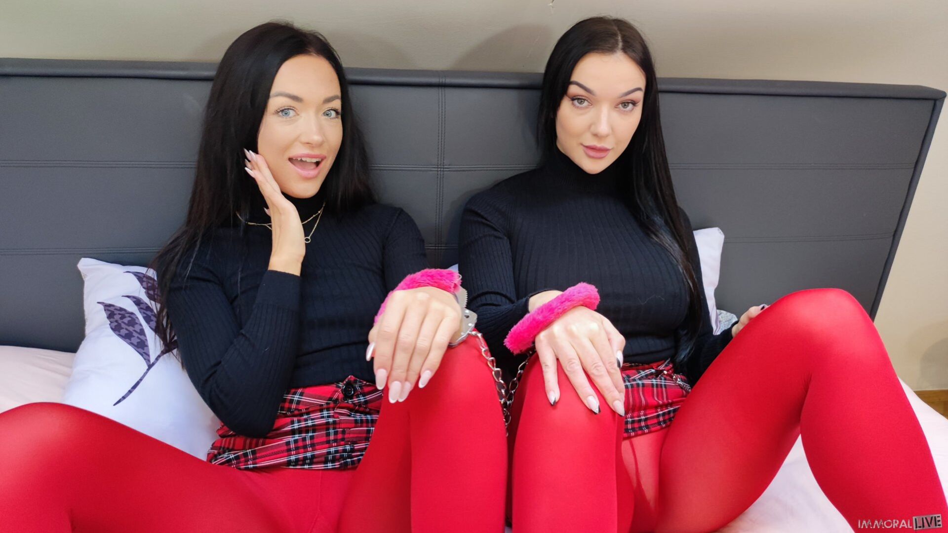 Part 1 -- Hardcore Handcuffed Threesome w Big Ass BFF Lady Gang & Zuzu Sweet