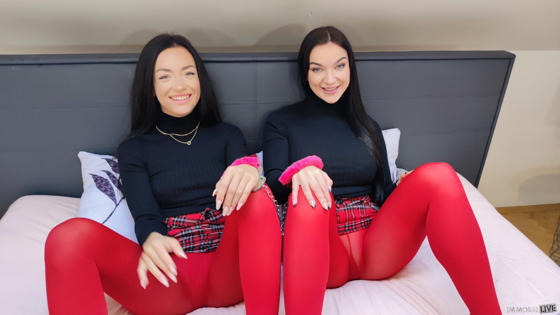 Part 1 -- Hardcore Handcuffed Threesome w Big Ass BFF Lady Gang & Zuzu Sweet