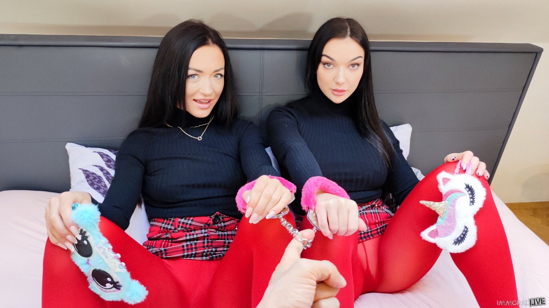 Part 1 -- Hardcore Handcuffed Threesome w Big Ass BFF Lady Gang & Zuzu Sweet