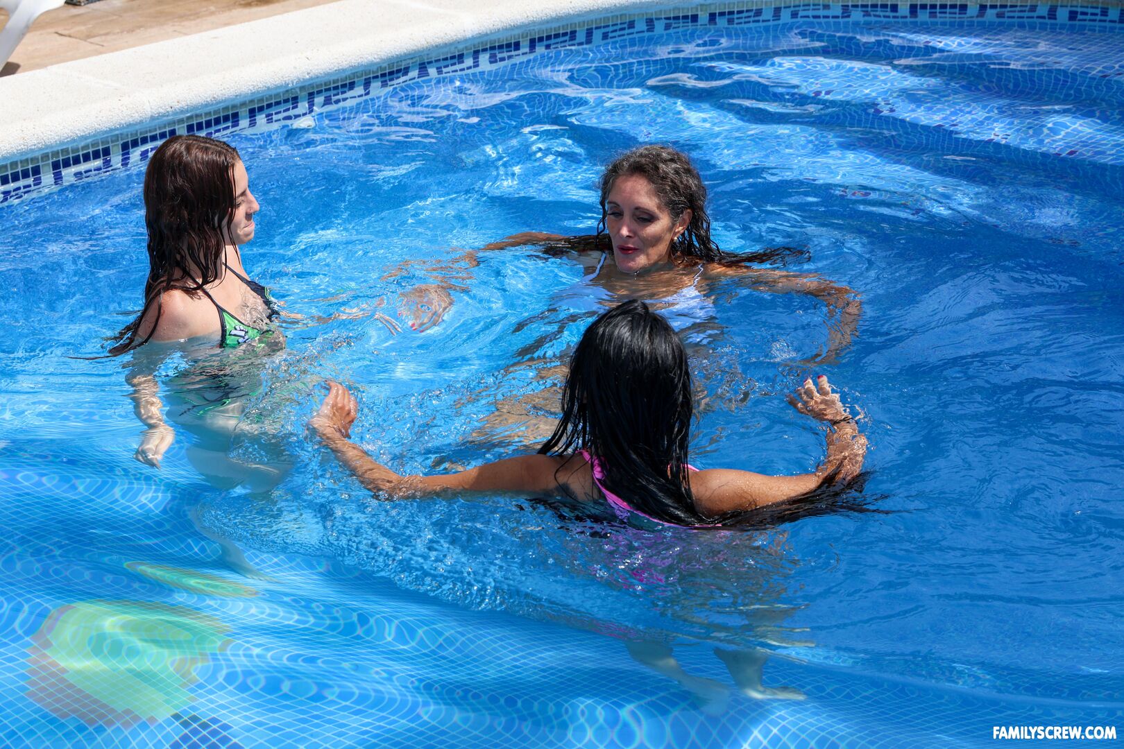 Family spanish pool party part 1